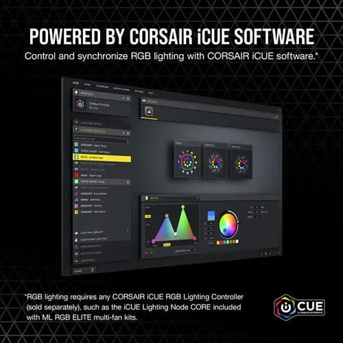 Corsair iCUE ML120 RGB Elite 120mm Cabinet Fan (Single Pack)